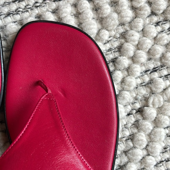 Talbots Red Leather Slide Sandals - Size 8.5 - Picture 11 of 13